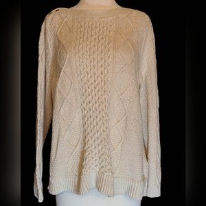 Lands End size XL/P 18 tan sweater